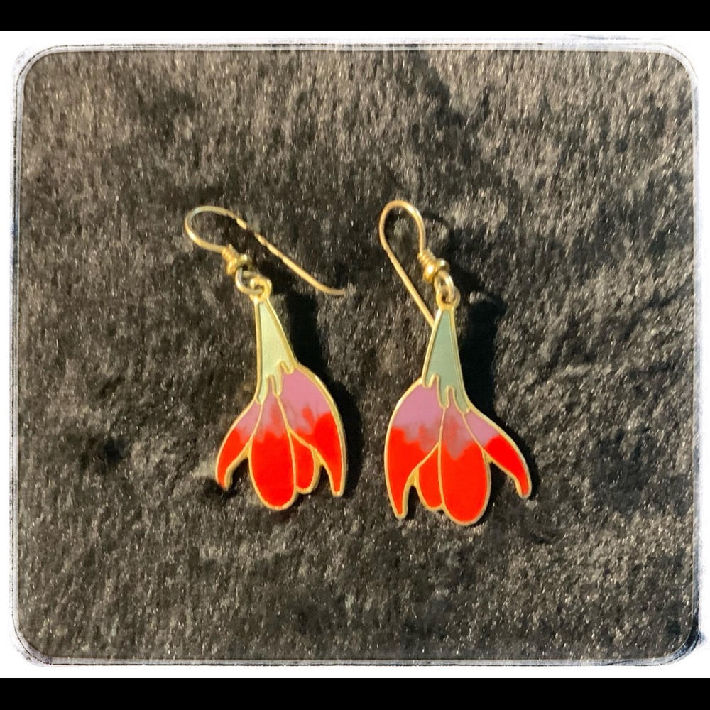 Laurel Burch Freesia Earrings. - Picture 5 of 6